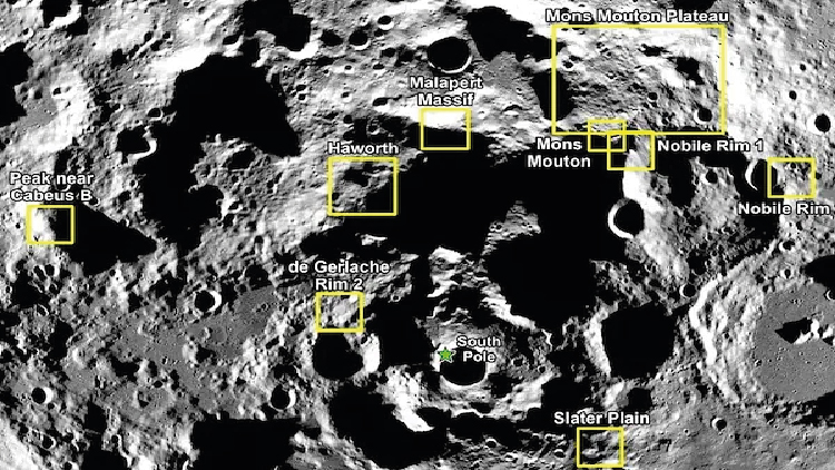 নাসার তৃতীয় আর্টেমিস অভিযানে চাঁদের যে ৯ স্থানে মানুষ নামতে পারে